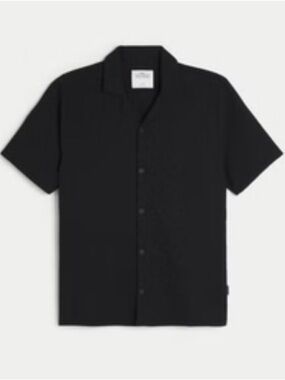 Men’s Hollister Short-Sleeve Textured Cotton Shirt